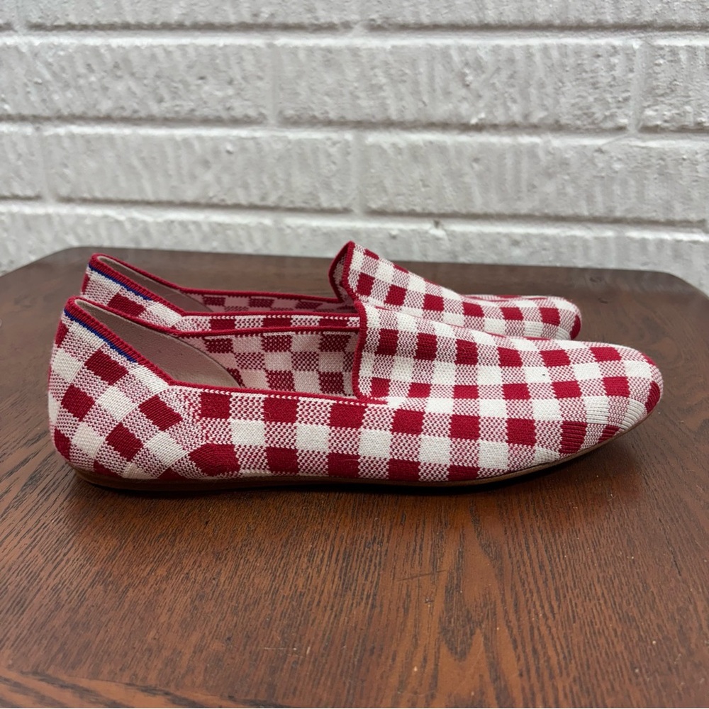 Rothy’s x Marta Ferri Red Checkered Gingham Loafers 11.5 - Picture 4 of 9